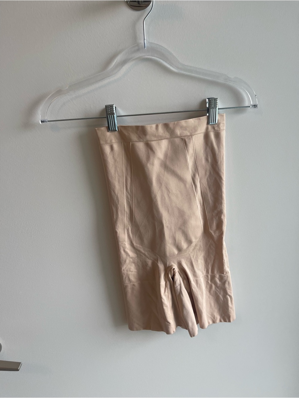 SPANX Beige High-Waist Shaping Shorts